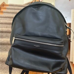 Saint Laurent Classic Black Backpack Unisex